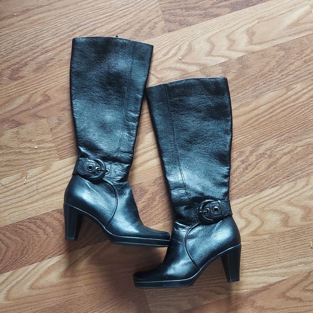 Clark calf boots black size 7.5M